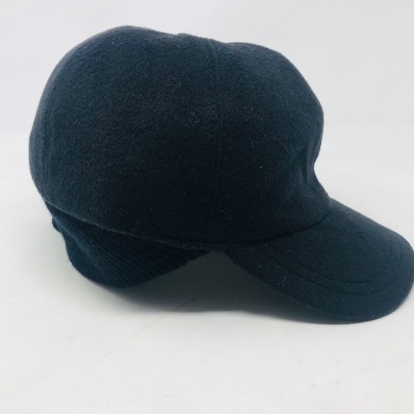Barney´s New York Black Wool Cashmere Driving Hat Men